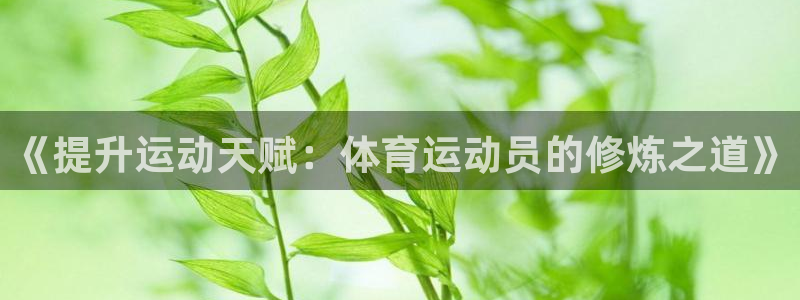bsports必一运动：《提升运动天赋：体育运动员的修炼之道》